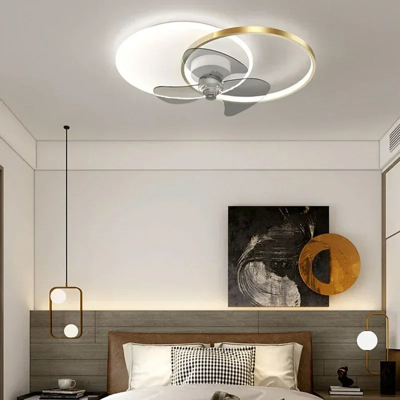 plafonnier ventilateur avec lumière à distance pour intérieur