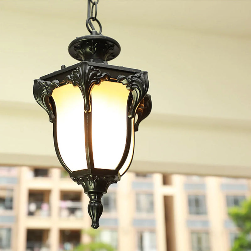 lustre extérieur rétro pour jardin et espaces extérieurs