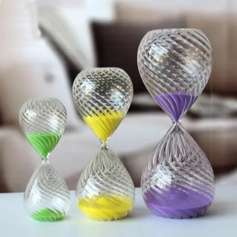 nouveau sablier en verre multicolore pour décoration et cadeau enfants