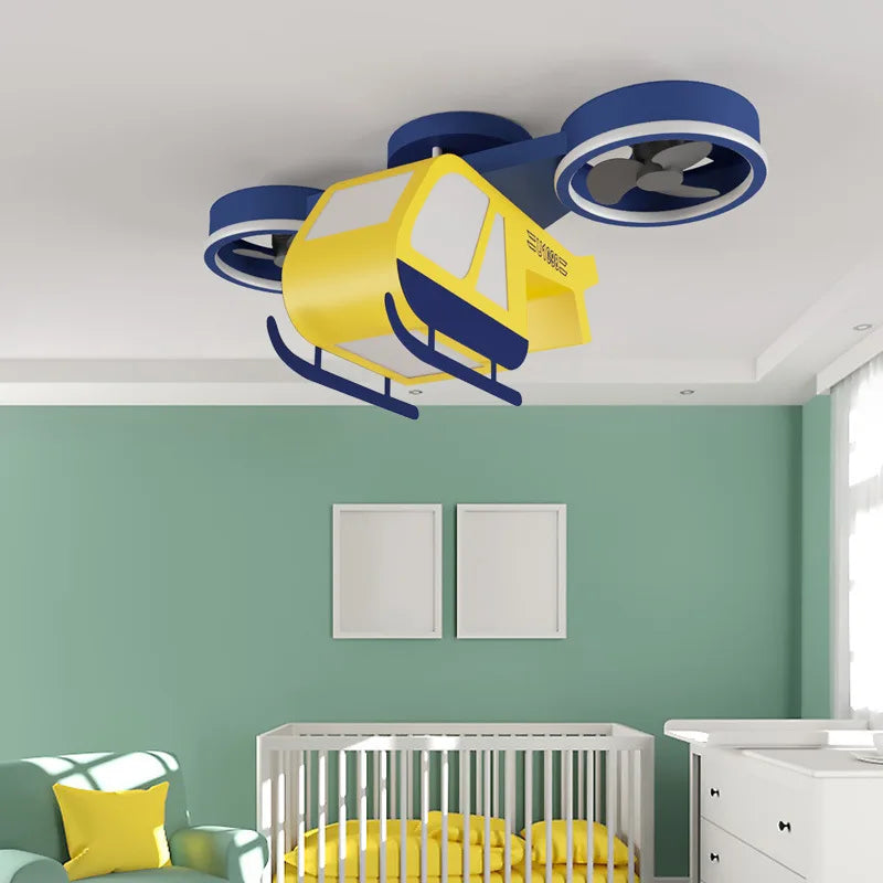 sandyha lampe led acrylique design hélicoptère dessin animé pour enfants