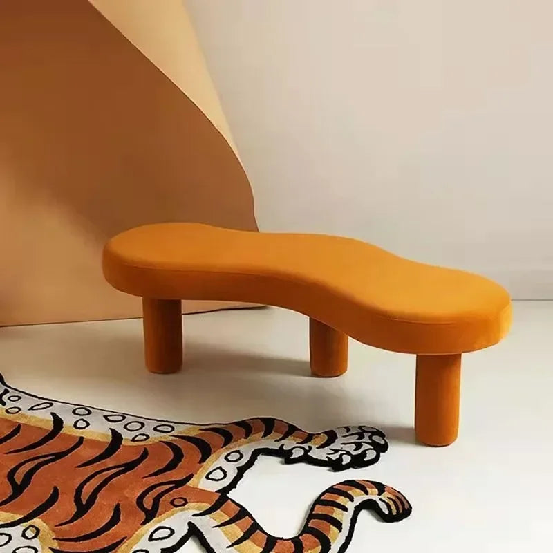 tabouret créatif moderne en tissu design nordique pour boutiques et entrées