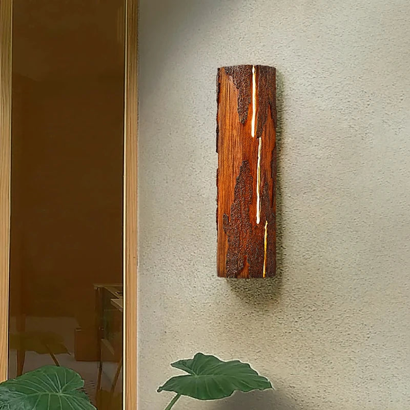 Modern creative tree stump LED wall lamp, indoor bedside wall lamp, designer, hotel, villa, cafe, passage, Art Deco, G9