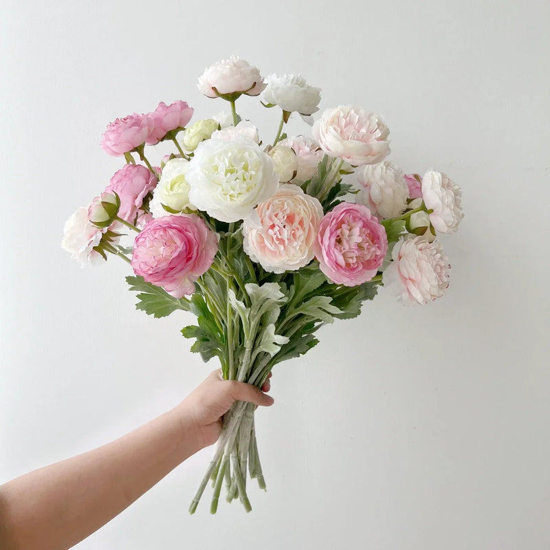 bouquet de pivoines artificielles pour décoration mariage fête