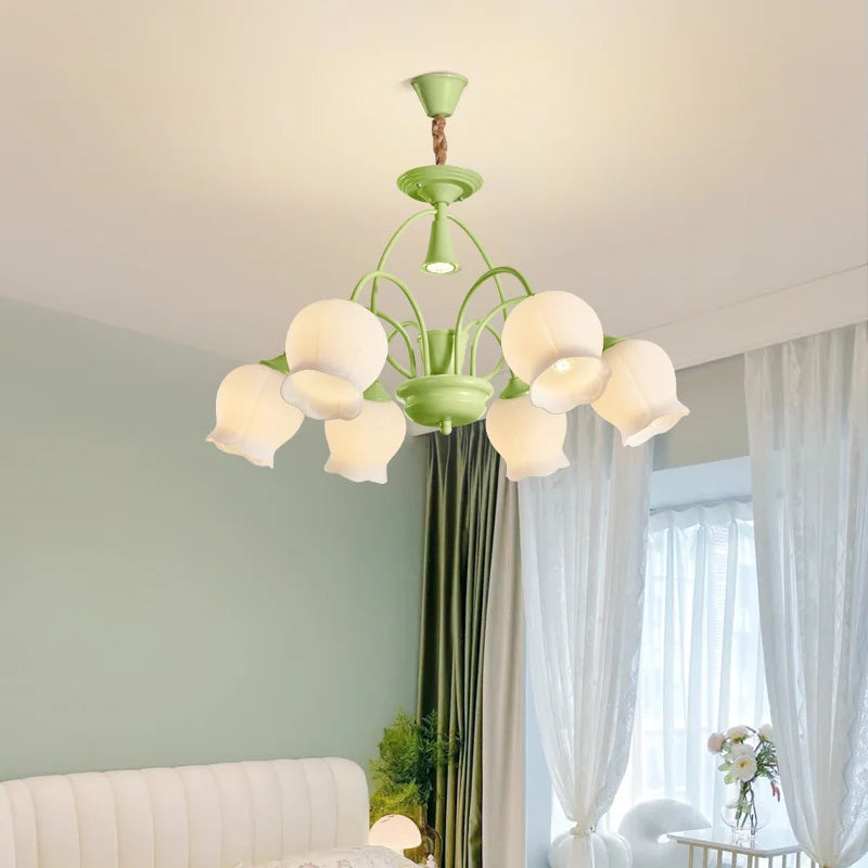 2023 Modern Green Hanging Ceiling Lamp LED Creative Aromatherapy Candle Design Pendant Chandelier Light For Home Bedroom