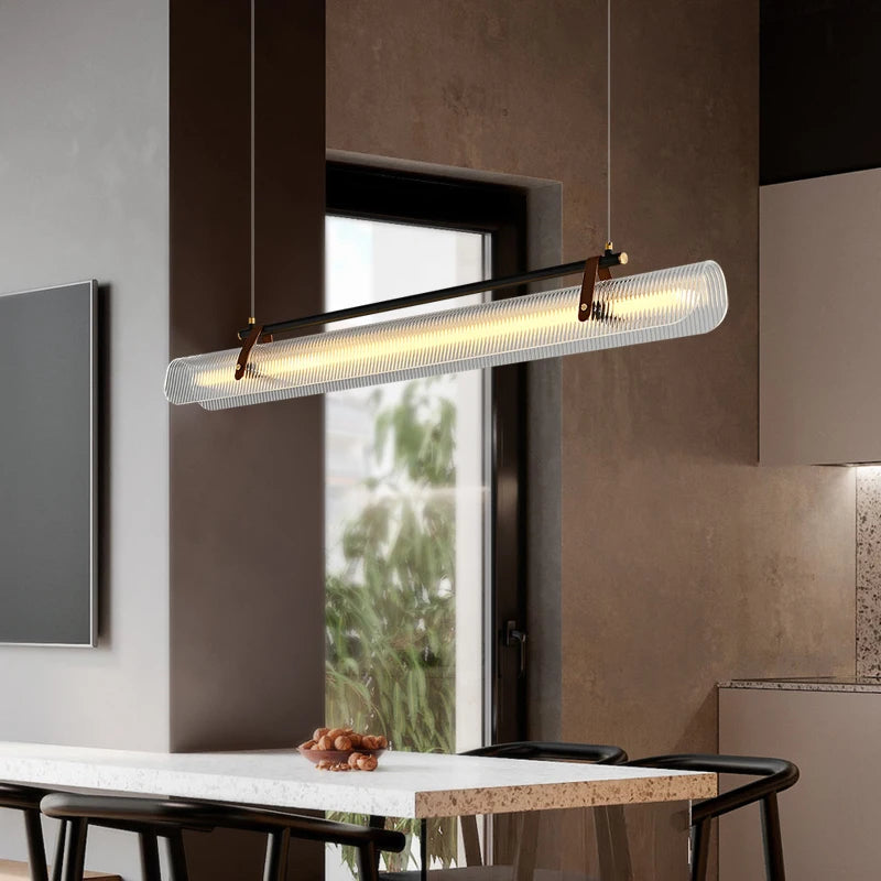 suspension design nordique tricolore pour espace contemporain