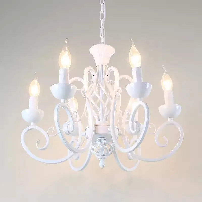 lustre de campagne moderne à 6 lumières pour intérieur