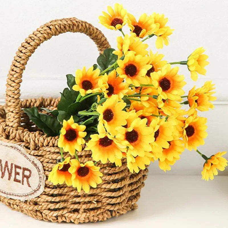 faux bouquet de tournesols artificiels pour décoration intérieure et extérieure