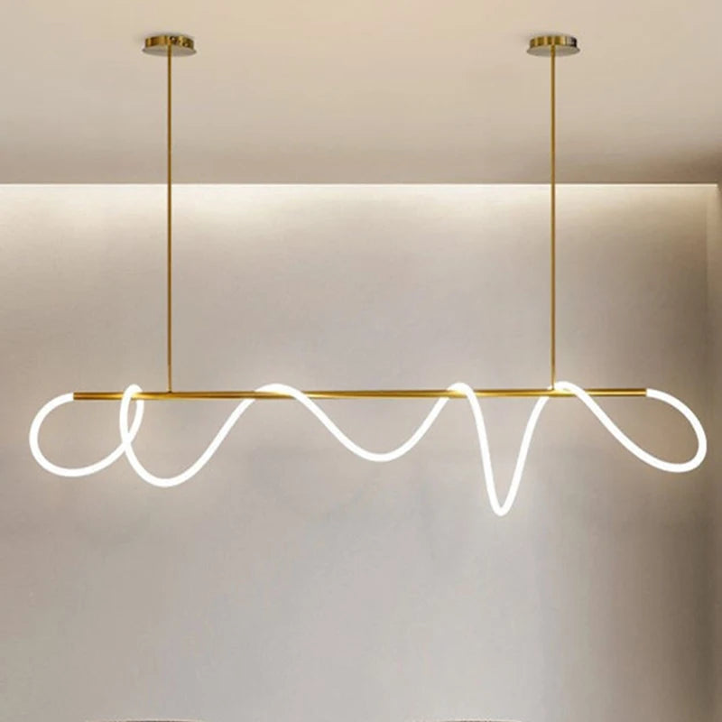 Creative Line Pendant Lamp with 360 degree Lighting for Bedroom Living room Dining room Kitchen lighting