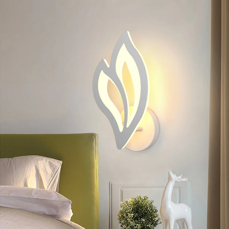 applique murale led moderne en forme de feuille pour éclairage intérieur