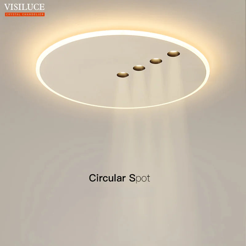 plafonnier led rond minimaliste à intensité variable pour intérieur