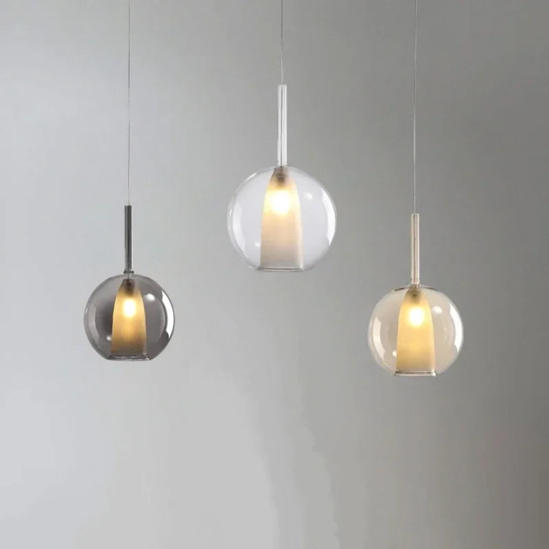 suspension en verre design nordique moderne pour éclairage décoratif