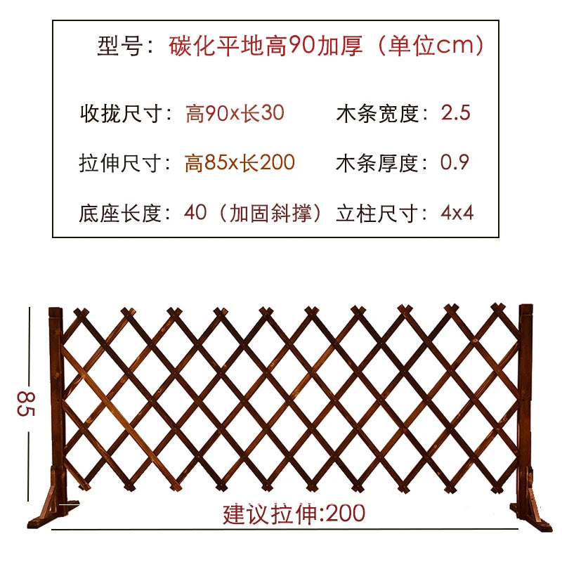 clôture en bois massif pour jardin et animaux de compagnie