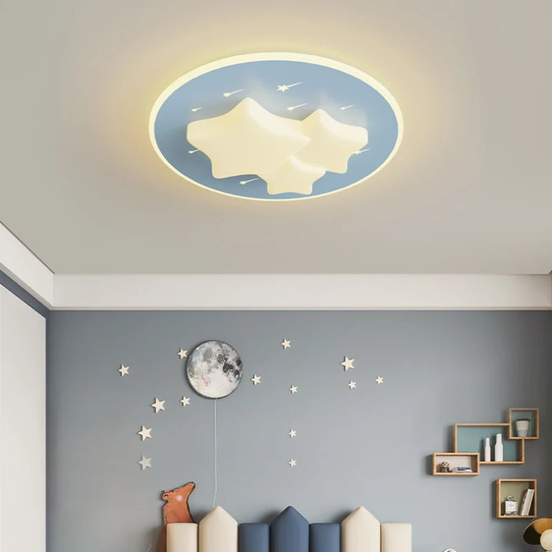 plafonnier créatif nuage étoilé pour chambre d'enfants