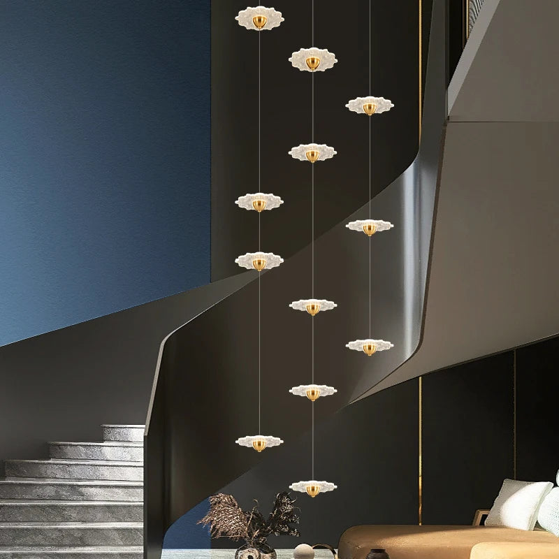 lustre moderne à led pour éclairage intérieur décoratif