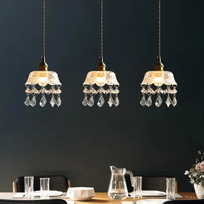 lustre nordique en cristal pour bar et restaurant