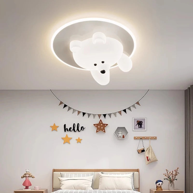 plafonniers mignons en forme d'ours et nuage pour enfants