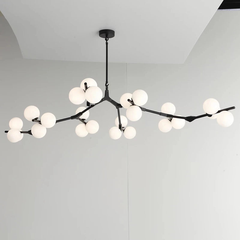 2024 Modern LED Chandelier Branches Style Glass Balls Ceiling Lamp Living Room Dining Room For Bedroom