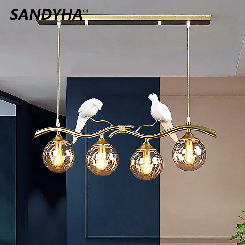 sandyha lustre nordique moderne oiseau suspension décoration intérieure