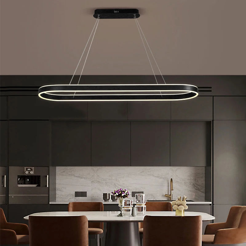 lustre led minimaliste moderne avec télécommande pour intérieur élégant