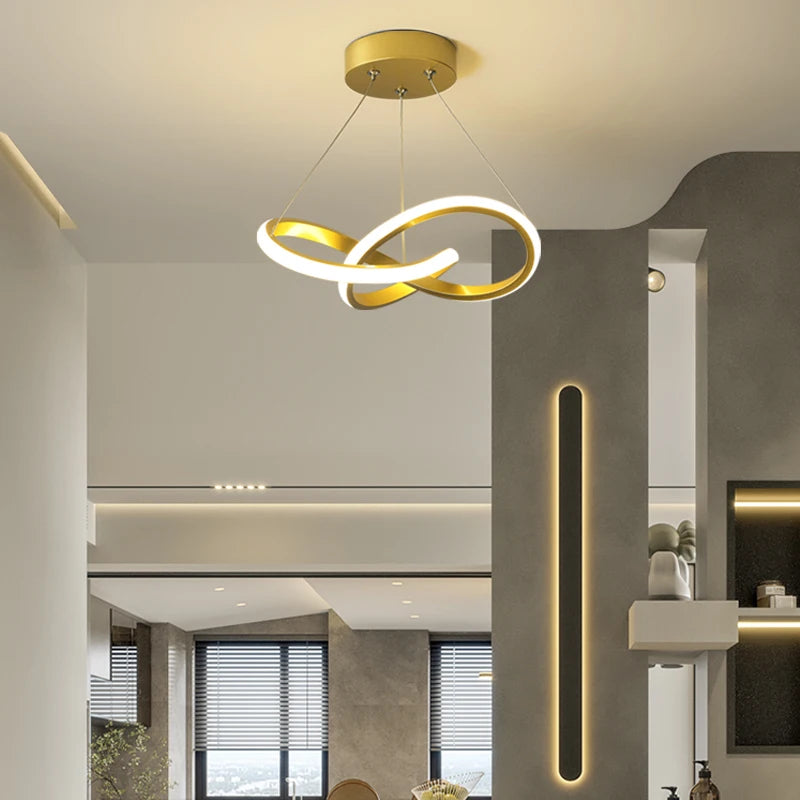 lustre led design créatif simple pour décoration intérieure moderne