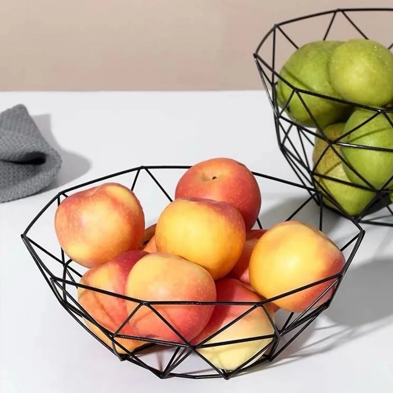 panier à fruits en fer multi-tailles pour rangement divers