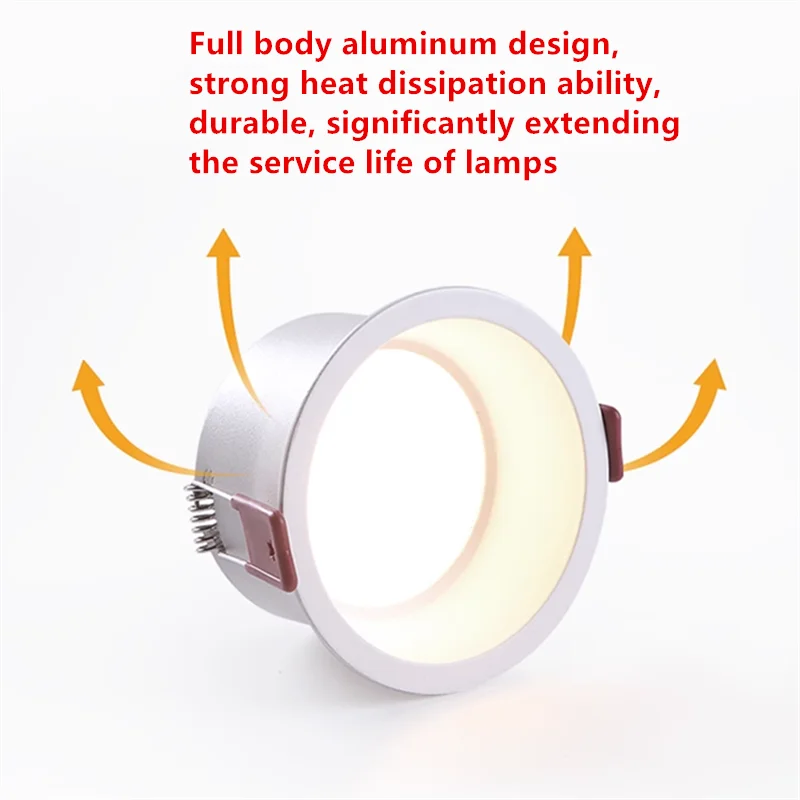 spot led encastrable anti-éblouissement avec intensité réglable