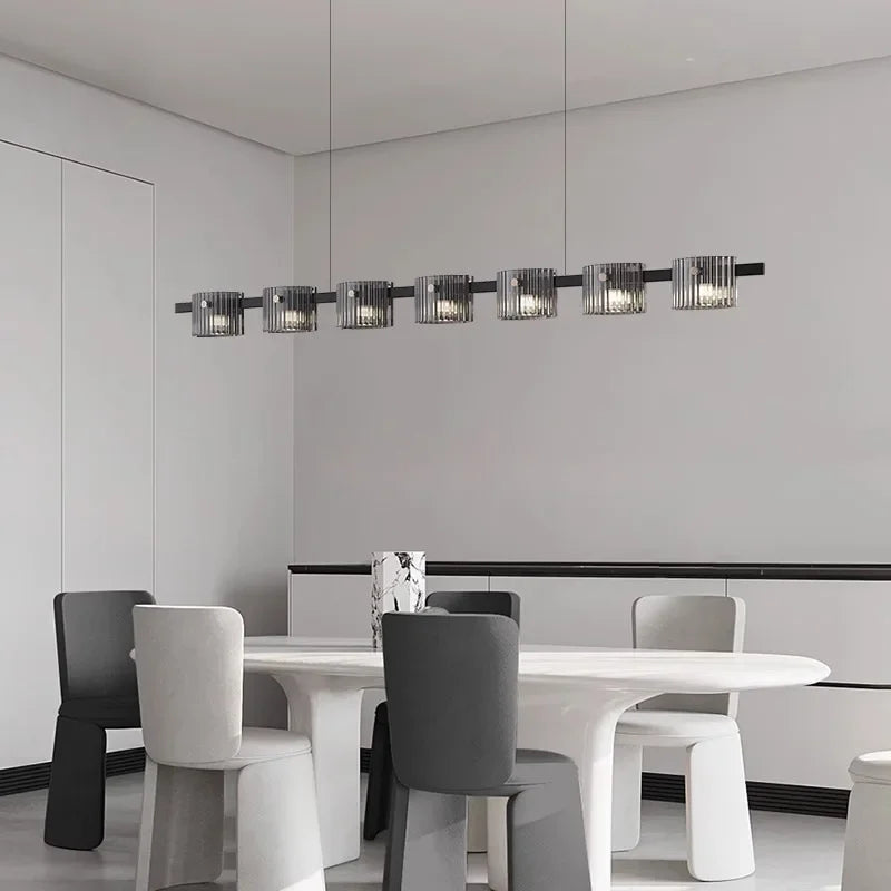 lustre sandyha moderne minimaliste abat-jour verre led suspendu