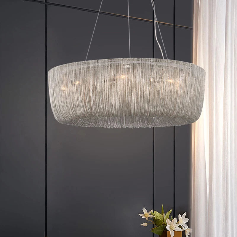 lustre de luxe créatif post-moderne avec gland chaîne