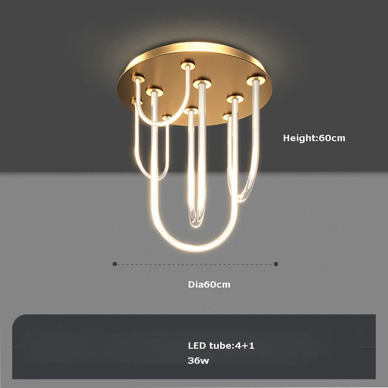 lustre rectangulaire en acier inoxydable à intensité variable