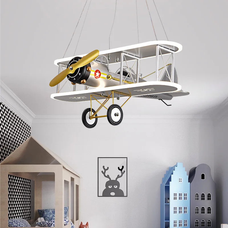 lustre créatif avion hélicoptère pour chambre enfant moderne