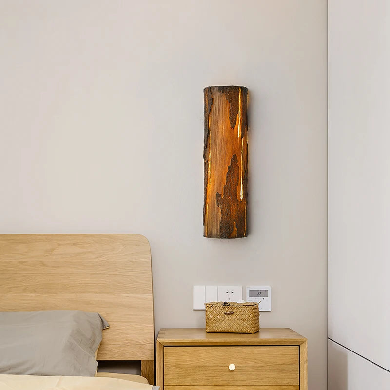 Modern creative tree stump LED wall lamp, indoor bedside wall lamp, designer, hotel, villa, cafe, passage, Art Deco, G9