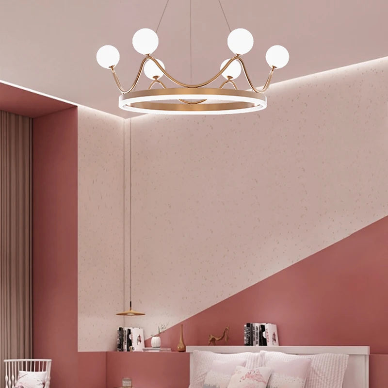 lustre led couronne style moderne décoratif suspension