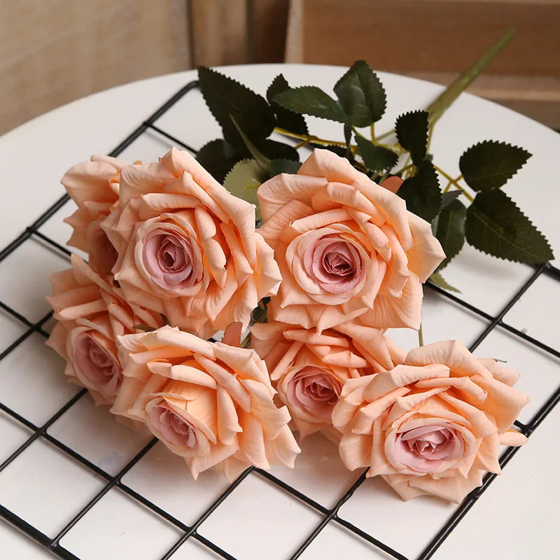 bouquet de roses artificielles pour décoration intérieure et extérieure