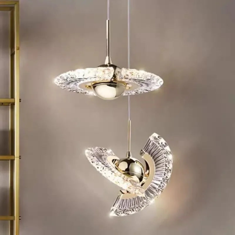 Nordique luxe suspension moderne rotatif lumière chaude plafonniers salon chambre Foyer décoration lampes suspendues