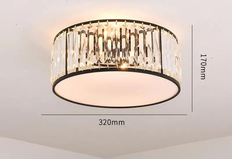 plafonnier moderne en cristal style européen lampes créatives à led