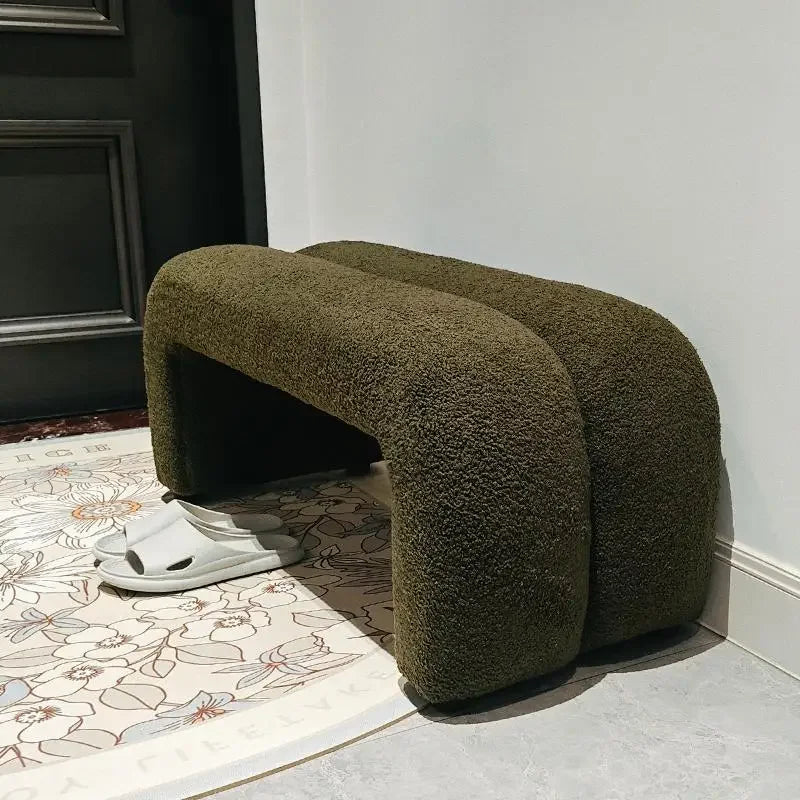 banc en laine d'agneau pour intérieur et extérieur