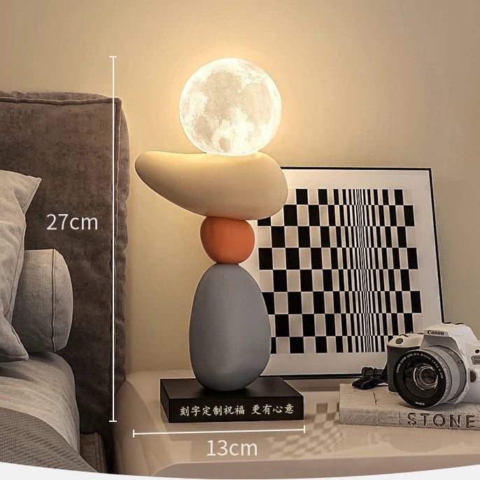 lampe à poser en pierre pour ambiance relaxante et décorative