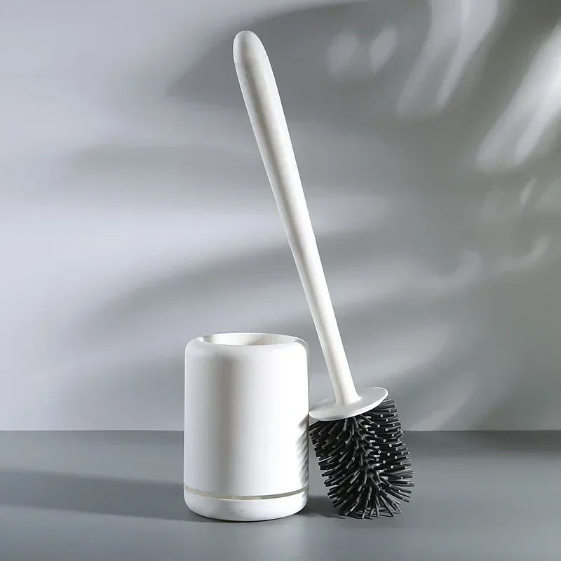 outil de nettoyage brosse de toilette avec support mural et rangement