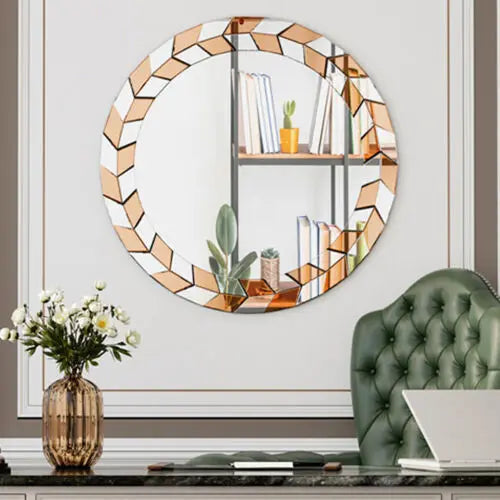 miroir mural décoratif moderne motif soleil design élégant