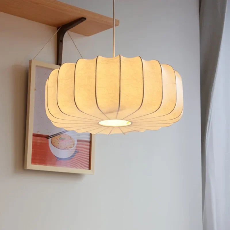 lustre créatif en soie pour éclairage de table rétro chinois