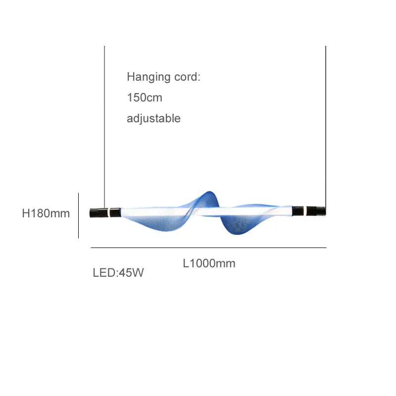 lustre design led acrylique tendance éclairage moderne 2024