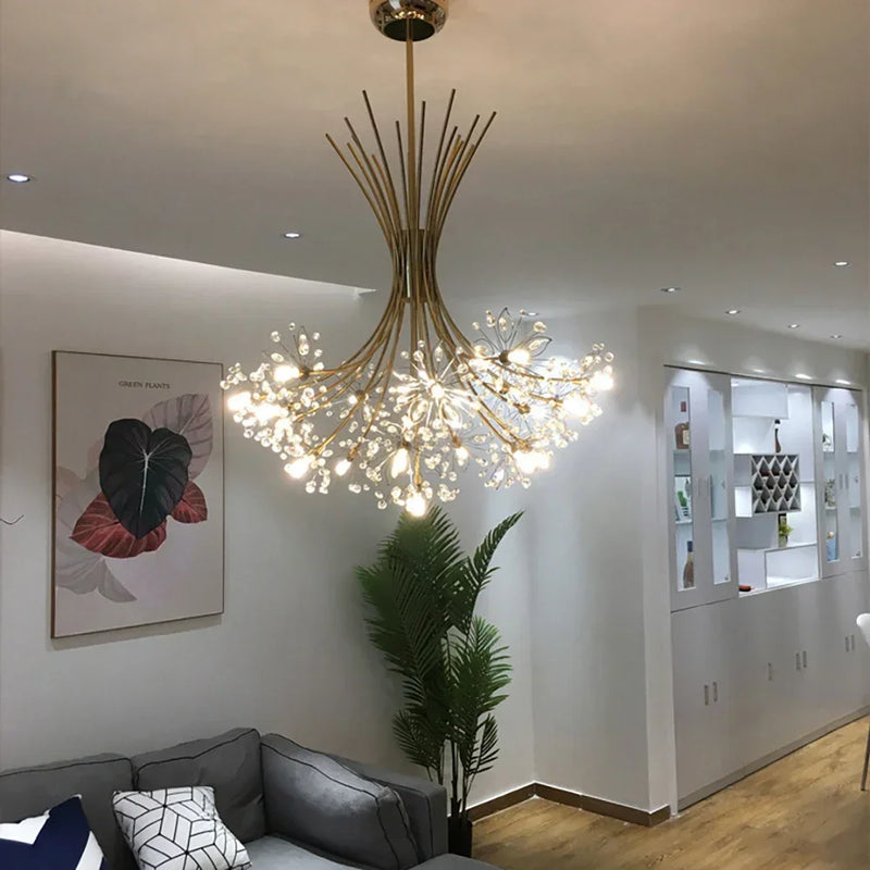 Dandelion Chandelier Nordic Pendant Lamp Ceiling Suspension Hanging Light for Living Ding Room