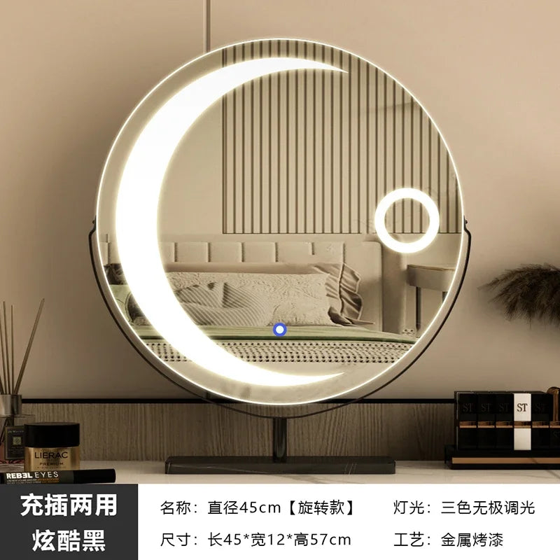 miroir led étoile moderne pour filles et cosmétiques luxe