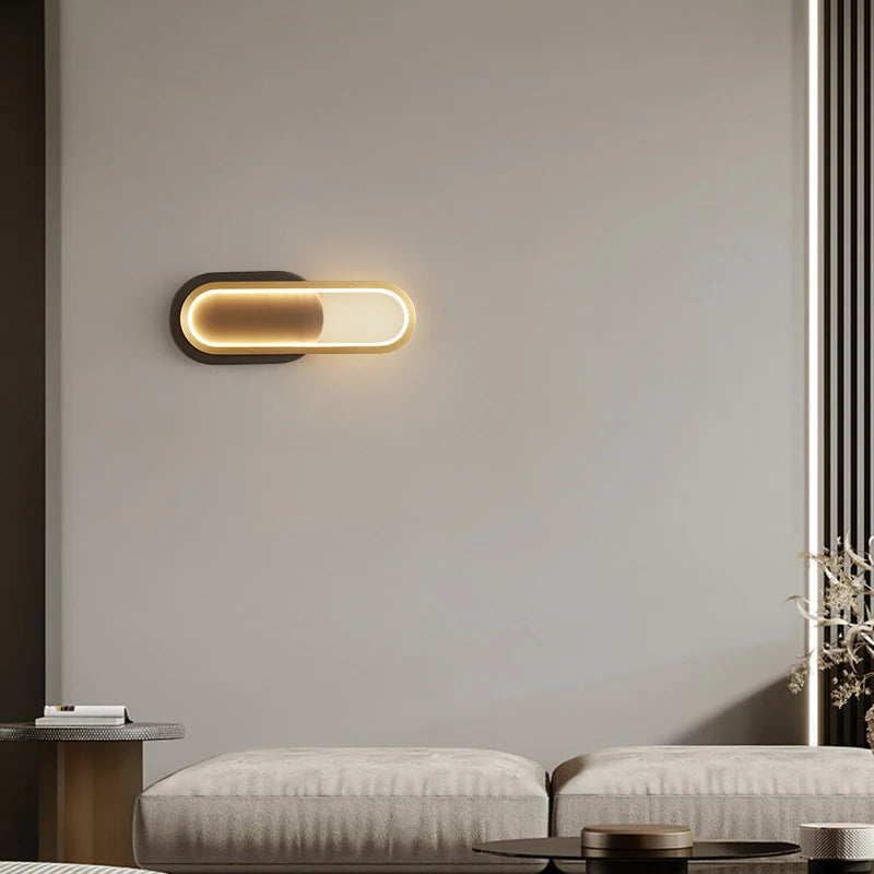 applique murale led en cuivre style industriel minimaliste