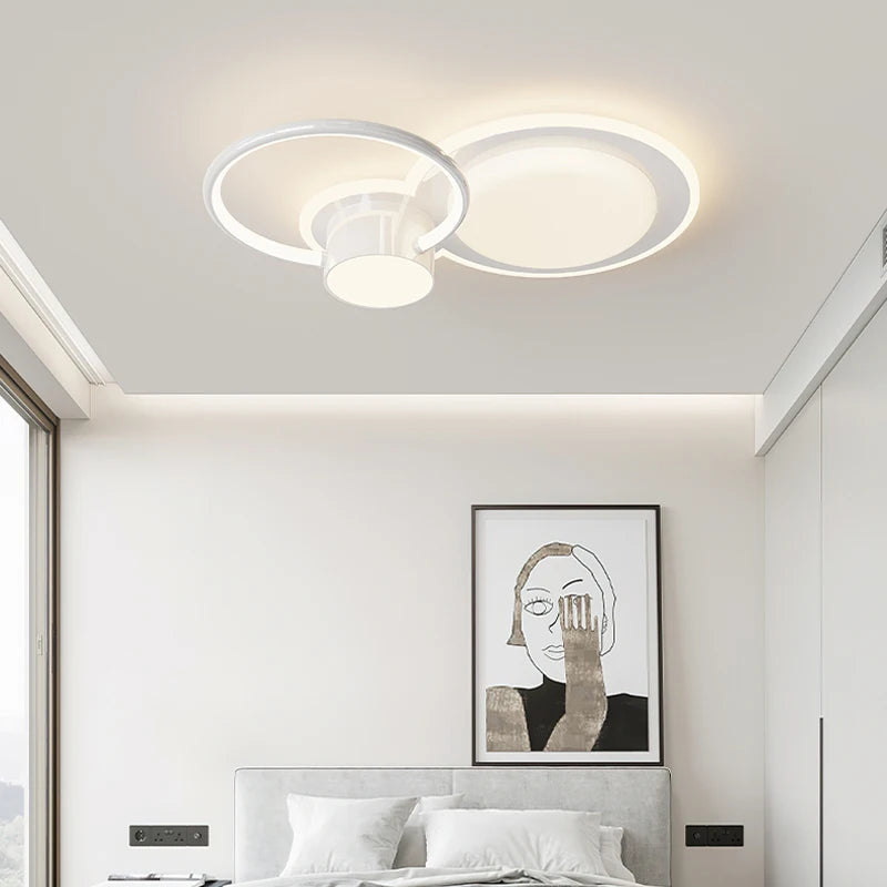 plafonnier led moderne avec anneau créatif pour intérieur décoratif