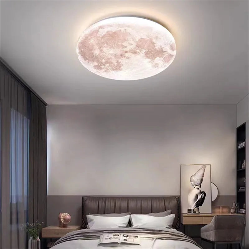 plafonnier lune lampe led éclairage romantique pour balcon et chambre enfant