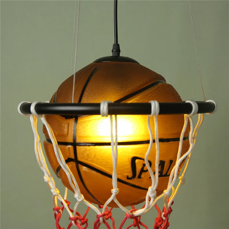 suspension modernes en forme de basket-ball led