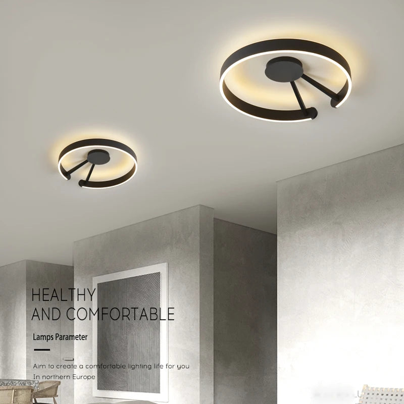 plafonnier led moderne en fer forgé acrylique pour décoration intérieure