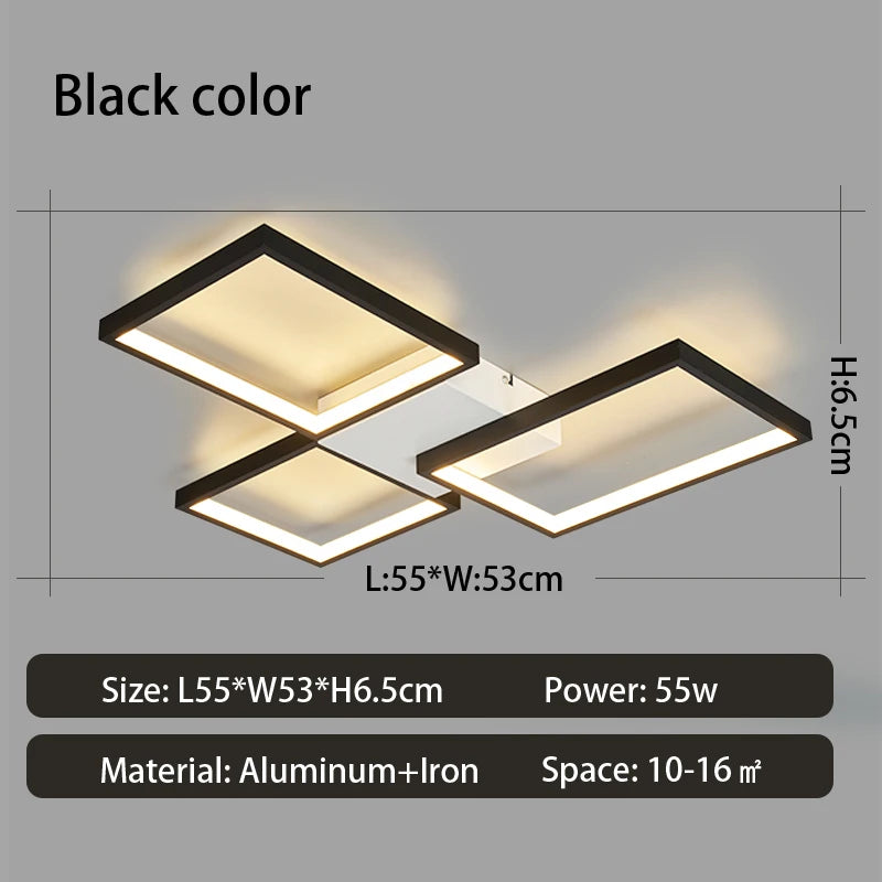 plafonnier encastré géométrique nordique lampe minimaliste à led