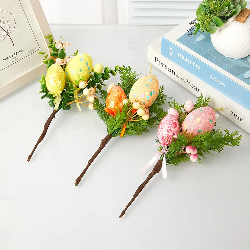 branche d'oeufs de pâques pour décorations florales et jardin